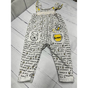Disney Baby Romper Overalls Pooh Honey Pot Sz 24M